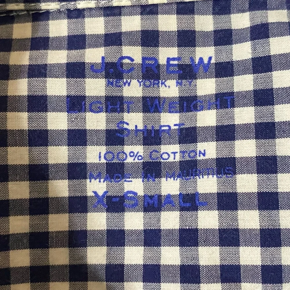 J Crew Light Weight Cotton Checkered Shirt